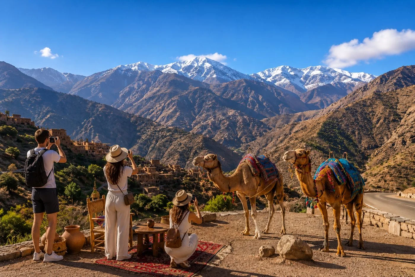 Vallée de l'Ourika, montagnes de l'Atlas